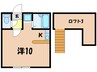 ル－トヒルⅤ 1Rの間取り