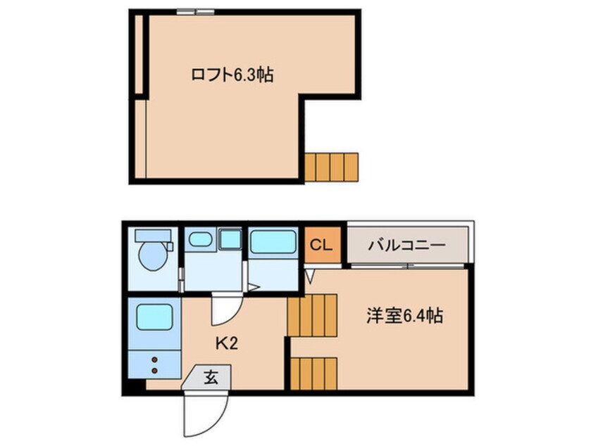 間取図 ラ・ネージュ筒井