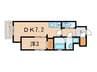 Blue Ocean Sako 1DKの間取り