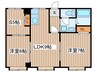 橦木ビル 2LDK+Sの間取り