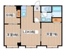 橦木ビル 2LDK+Sの間取り