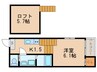 サニーベール志賀町 1Kの間取り