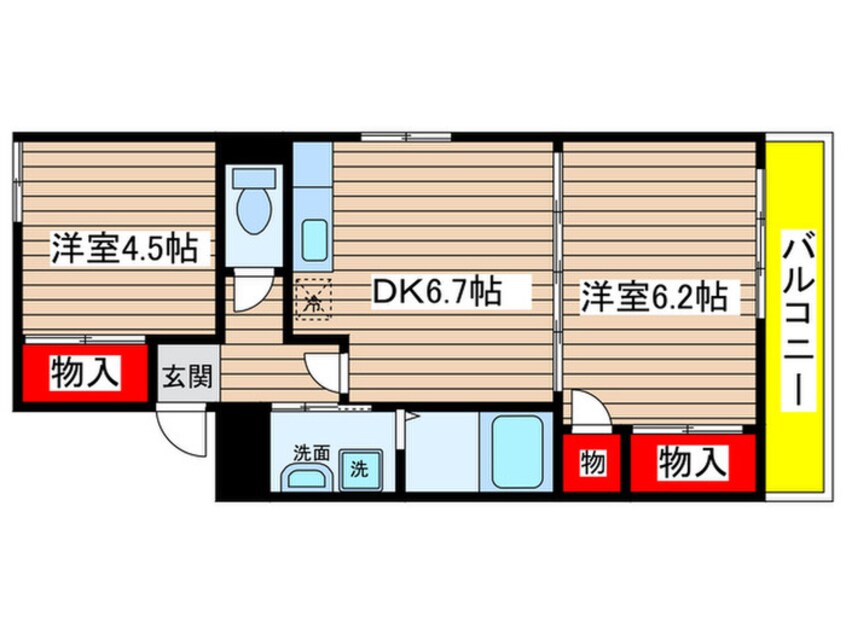 間取図 Ｃｒａｉｒ大島