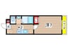 A-City瑞穂雁道 1Kの間取り