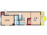 吹上ハイツ 2DKの間取り