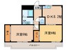 西中コーポ 2DKの間取り