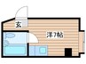 八事ベルハウス 1Rの間取り