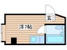 八事ベルハウス 1Rの間取り