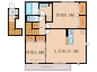 Leilani 2LDKの間取り