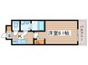 エスリード新栄グラティア 1Kの間取り