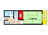 美芳ハイツ 1Kの間取り