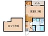 グランドゥール 1Kの間取り