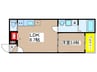 クオーレ 1LDKの間取り