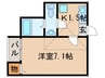 ｎａｐｉｏ上小田井 1Kの間取り