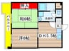 ニューアーバン 2DKの間取り