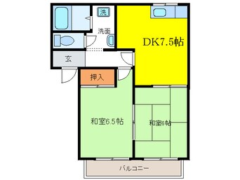 間取図 パピヨン　タナカ