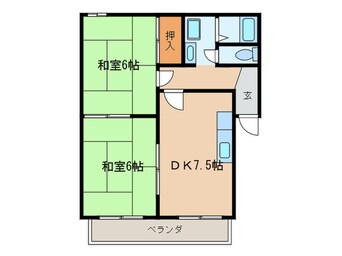 間取図 パピヨン　タナカ