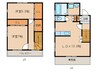 メゾネツバナ 2LDKの間取り