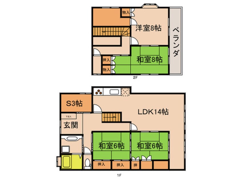 間取図 浄水町貸家