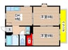 シャトー藤塚 2DKの間取り