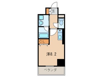 間取図 ﾍﾞﾚ-ｻ築地口ｽﾃ-ｼｮﾝﾀﾜ-