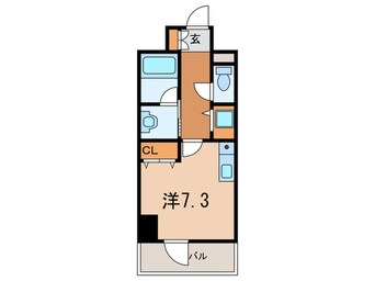 間取図 ﾍﾞﾚ-ｻ築地口ｽﾃ-ｼｮﾝﾀﾜ-