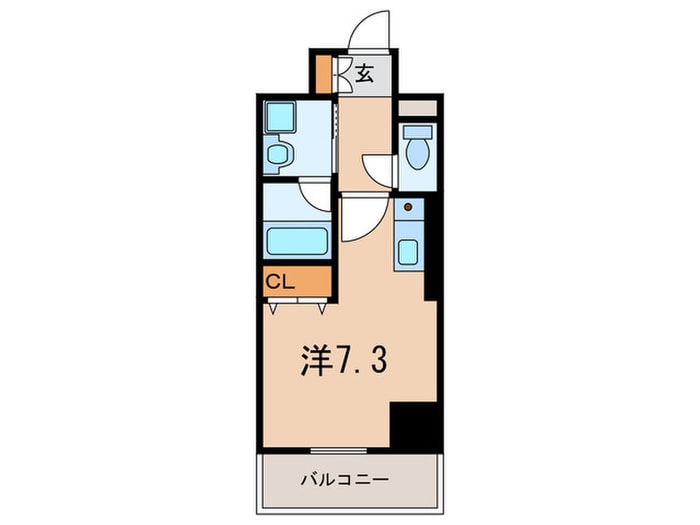 間取り図 ﾍﾞﾚ-ｻ築地口ｽﾃ-ｼｮﾝﾀﾜ-