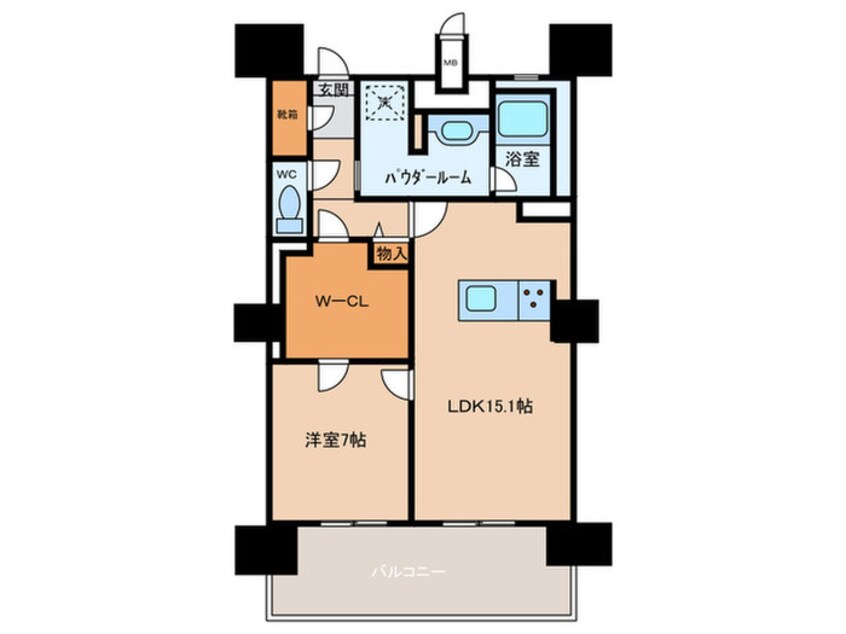 間取図 ロイヤルパークスＥＲささしま