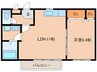 ノ－ブルロジュマン 1LDKの間取り