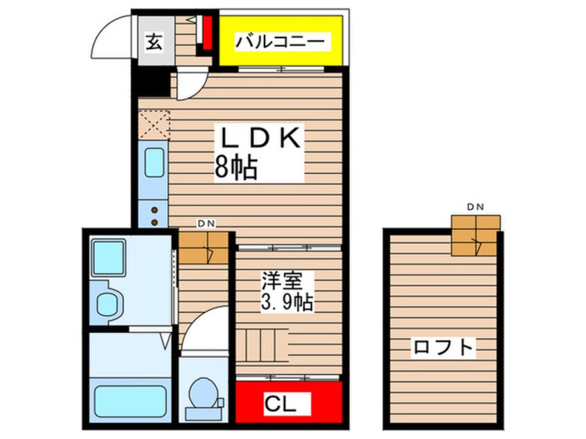 間取図 clover 山王　base