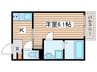 LECOCON瑞穂 1Kの間取り