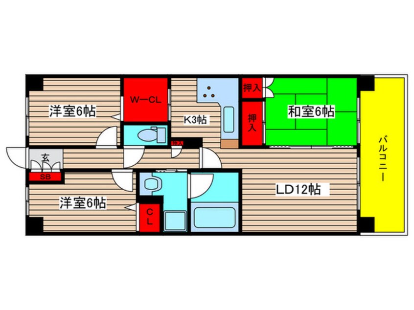 間取図 ザ・サザンクロス（911）