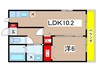 ラフォーレ 1LDKの間取り