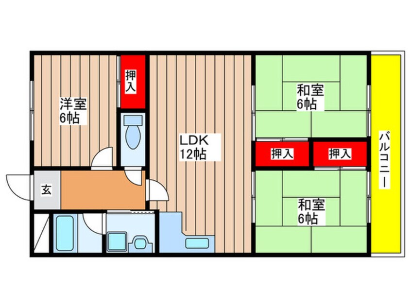 間取図 ユニーブル第５植田