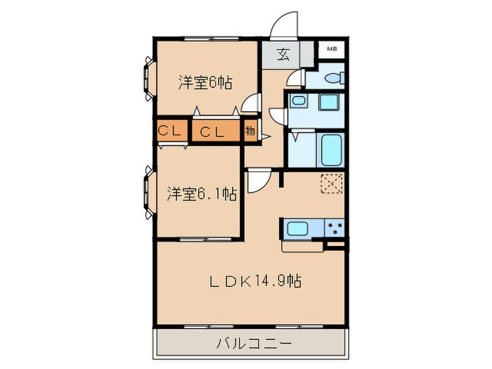 間取り図 アンプルール　リーブル　滝の水