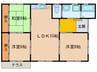 三ﾂ口今市場貸家 3LDKの間取り