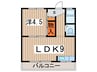 Ｆメゾン堀田 1LDKの間取り