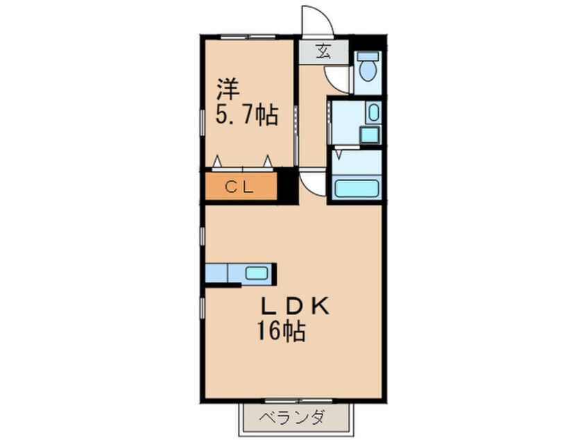 間取図 シャルマン日比津