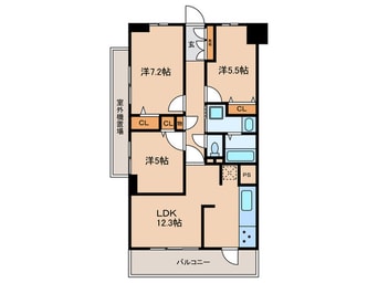 間取図 ﾊﾟｰｸﾎｰﾑｽﾞ刈谷ｻｻﾞﾝｹﾞｰﾄｳｴｽﾄ