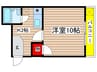 レジデンスＭ1 1Kの間取り