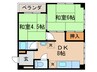 杵屋ビル 2DKの間取り