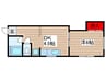 三宝ビル 1DKの間取り