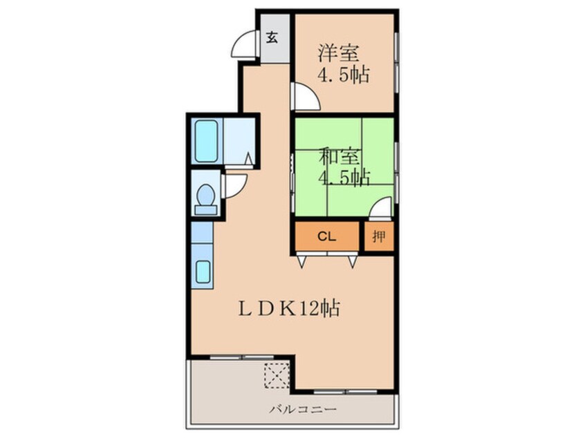 間取図 上飯田コーポラス(608)