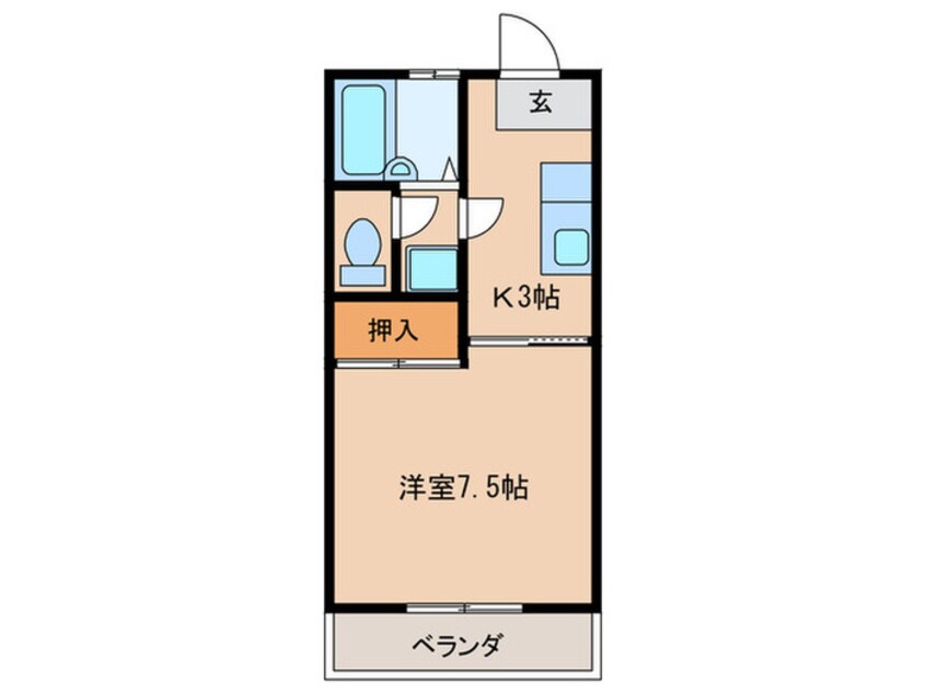 間取図 ﾌｫﾚｽﾀ本宿台B