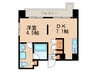 パークサイド金山 1DKの間取り