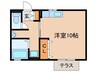 アクアヒルズ 1Rの間取り