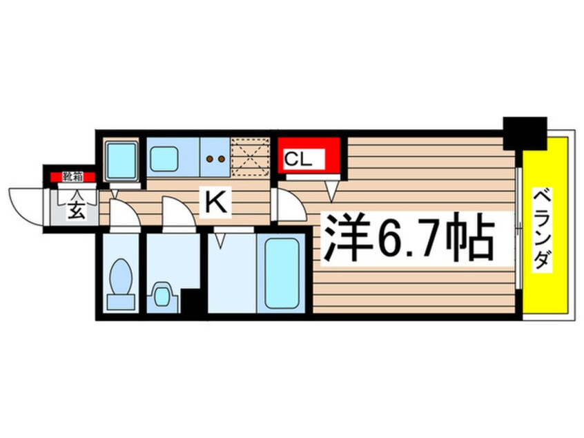 間取図 プレサンス金山デュアル（1203）