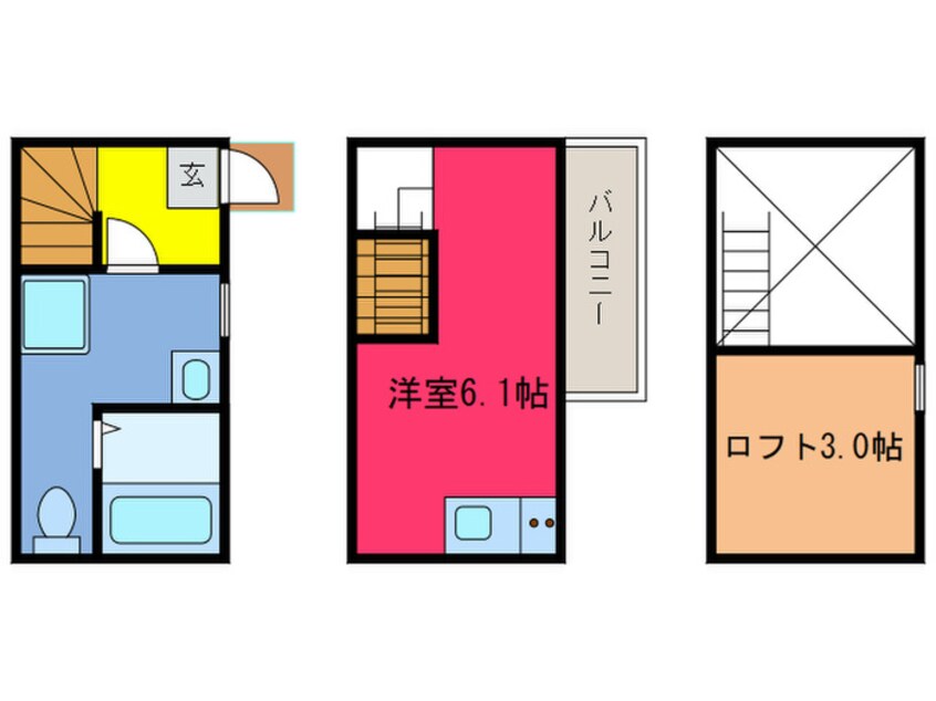 間取図 アースクエイク白水北棟