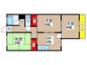 良和マンション 3DKの間取り