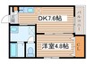 VillaUrbanaSakuradai 1DKの間取り